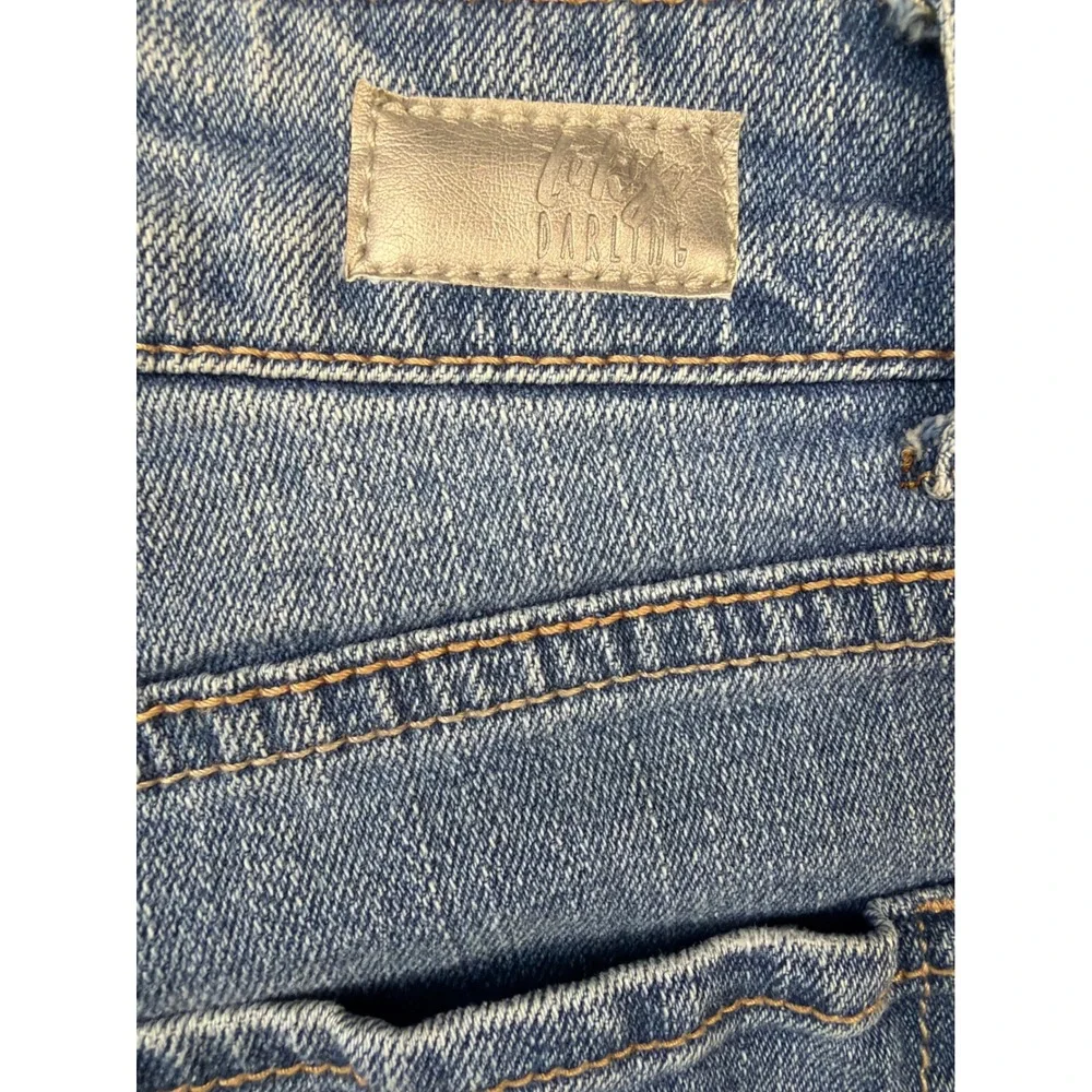 Aeropostale Tokyo Darling Women High Waisted Denim Shorty Shorts Blue Size 4 NWT